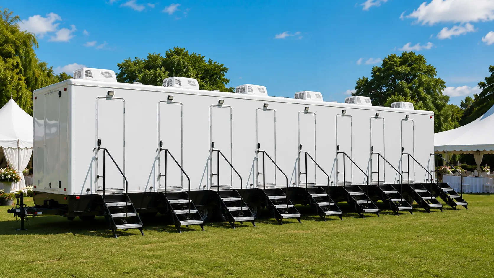 8 Stall Restroom Trailer in Southfield, MI